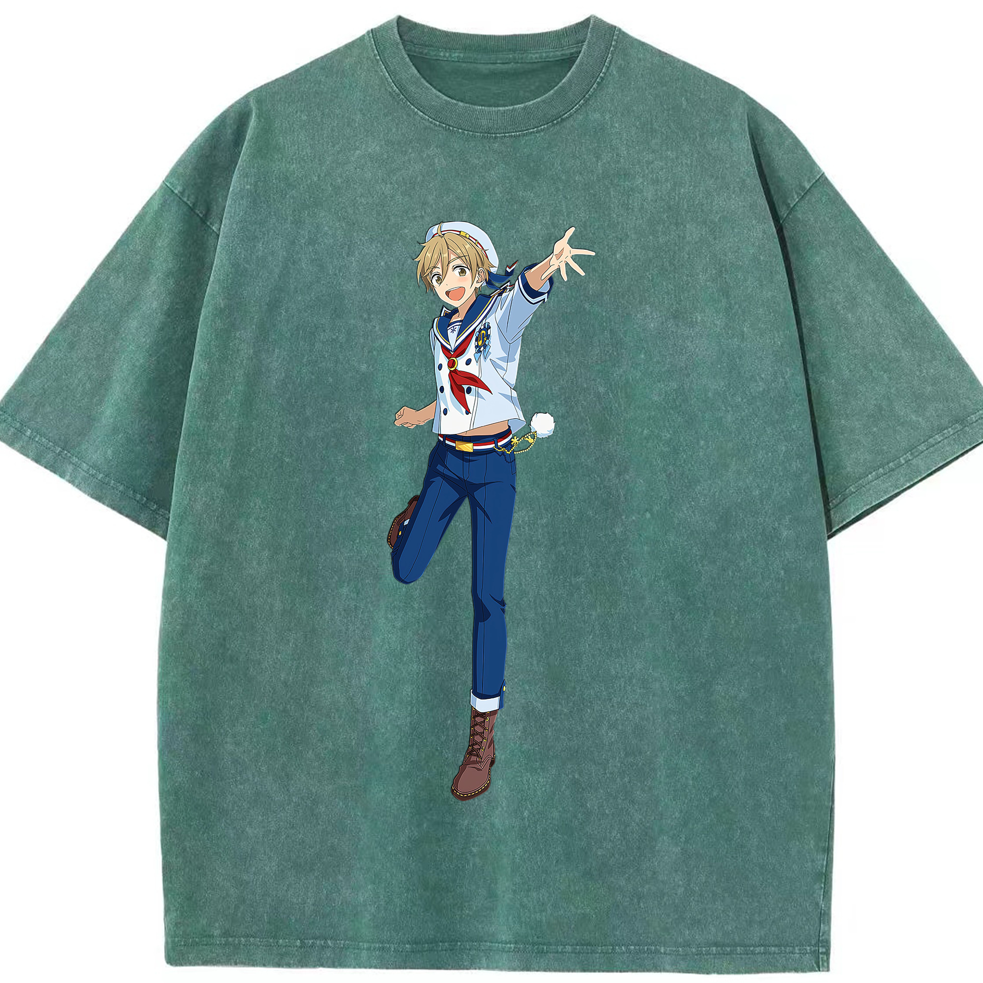 （画像用） あんさんぶるスターズ! Ensemble Stars 綿100% ヴィンテージ風 半袖Tシャツ（フロントプリント）